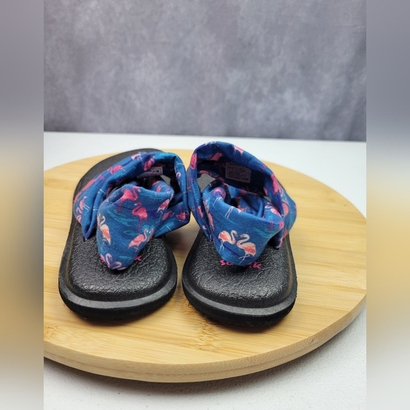 Sanuk Yoga Sling Sandals Flamingo beach lightweight comfy Women's Sandal size 7 - Picture 3 of 7